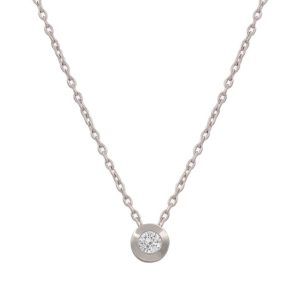Gargantilla oro blanco 18kl chaton – 5mm