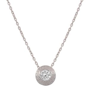 Gargantilla oro blanco 18kl chaton – 9mm