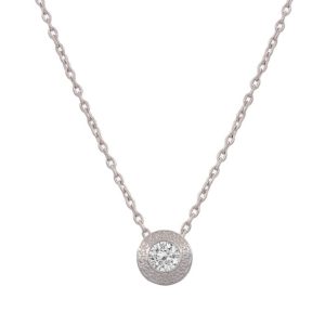 Gargantilla oro blanco 18kl chaton – 7mm