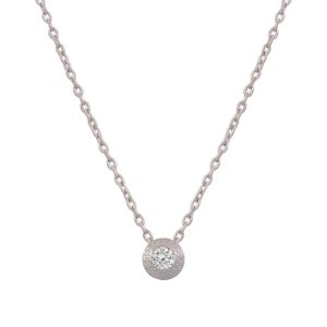 Gargantilla oro blanco 18kl chaton – 5mm