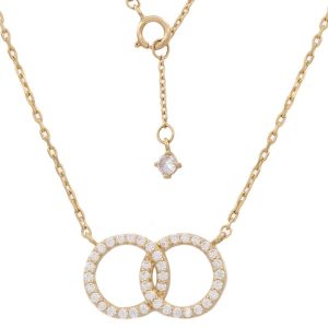 Gargantilla oro 18kl alianzas circonitas