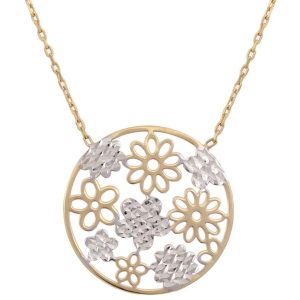 Gargantilla oro 18kl flores