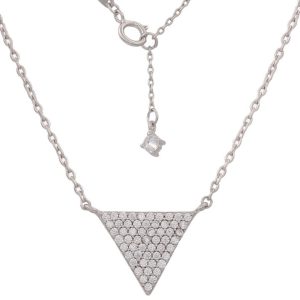 Gargantilla oro blanco 18kl triangulo