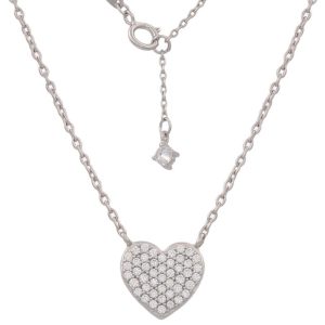 Gargantilla oro blanco 18kl corazon