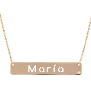 Gargantilla oro 18kl nombre + diamante