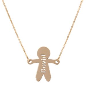Colgante oro 18kl niño + nombre