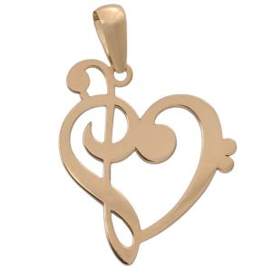 Colgante oro 18kl clave sol – clave fa