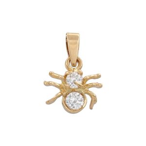 Colgante oro 18kl araña circonitas
