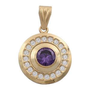 Colgante oro 18kl circonitas – 16mm