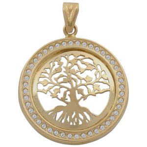 Colgante oro 18kl arbol vida – 20mm