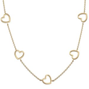 Gargantilla oro 18kl – 5 corazones