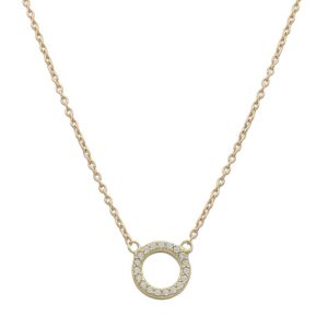 Gargantilla oro 18kl circulo circonitas