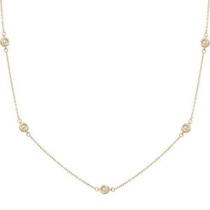 Gargantilla oro 18kl chatones – 4.50mm