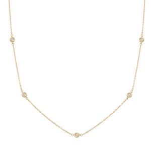 Gargantilla oro 18kl chatones – 2.50mm