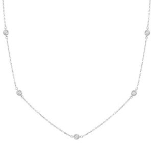 Gargantilla chatones oro blanco 18kl – 3.50mm