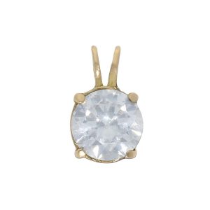Colgante oro 18kl circonita – 7mm