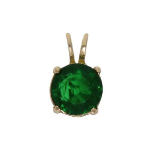 Colgante oro 18kl crisopal verde – 7mm
