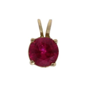 Colgante oro 18kl crisopal rojo – 7mm