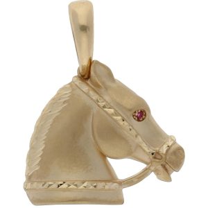 Colgante oro 18kl caballo – 25x23mm
