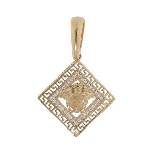 Colgante oro 18kl greca – 23x23mm