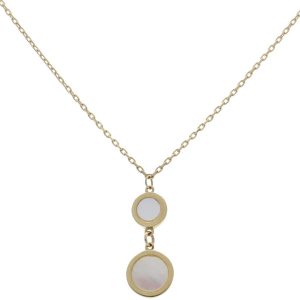 Gargantilla oro 18kl circulos + nacar