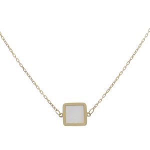 Gargantilla oro 18kl cuadrado + nacar