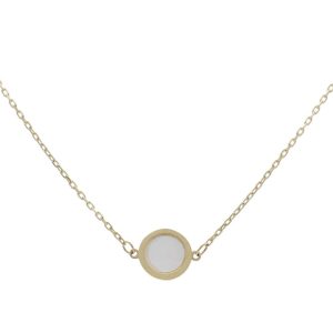 Gargantilla oro 18kl circulo + nacar