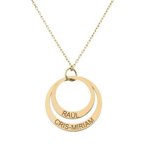 Gargantilla oro 18kl 2 circulos – 20mm
