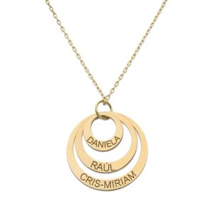 Gargantilla oro 18kl 3 circulos – 20mm