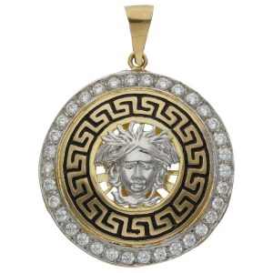 Colgante oro 18kl circonitas – 34mm