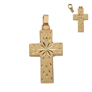 Guardacenizas oro 18kl cruz – 16x33mm
