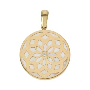 Colgante oro 18kl nacar – 16mm