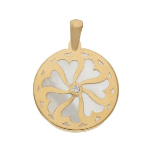Colgante oro 18kl nacar – 16mm
