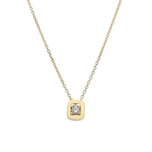 Gargantilla oro 18kl circonita – 5x6mm