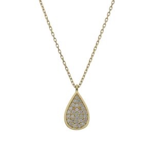 Gargantilla oro 18kl lagrima circonitas
