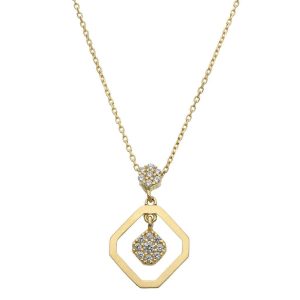 Gargantilla oro 18kl circonitas