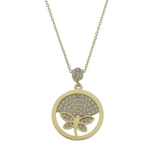 Gargantilla oro 18kl libelula circonitas