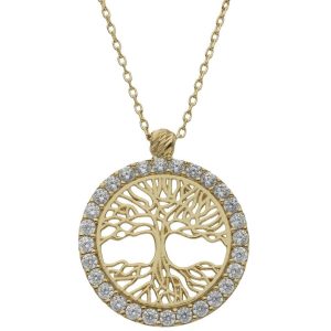 Gargantilla oro 18kl arbol de la vida – 16mm