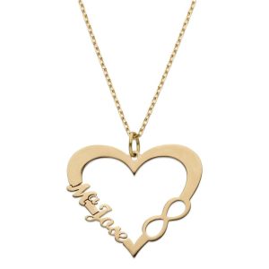 Gargantilla oro 18kl corazon + nombre