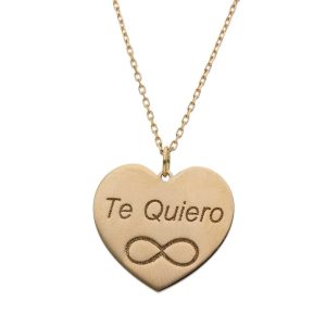 Gargantilla oro 18kl corazon + grabacion
