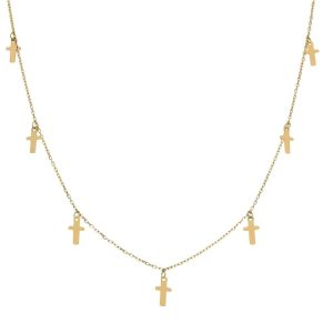 Gargantilla oro 18kl charms cruces