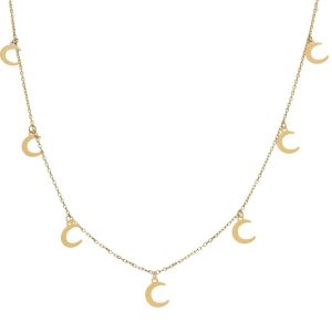 Gargantilla oro 18kl charms lunas