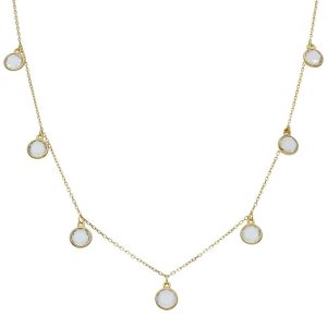 Gargantilla oro 18kl mini charms circonitas