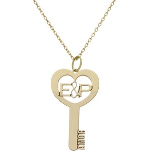 Gargantilla oro 18kl llave iniciales