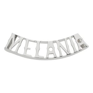 Colgante oro blanco 18kl nombre liso