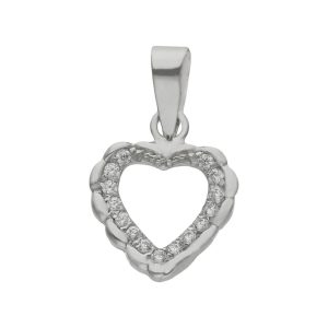 Colgante oro 18kl corazon circonitas