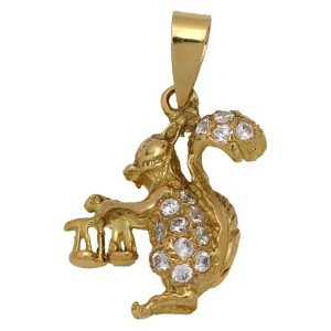Colgante oro 18kl horoscopo libra