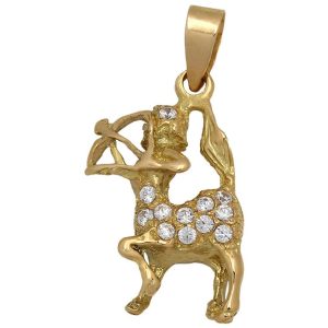 Colgante oro 18kl horoscopo sagitario