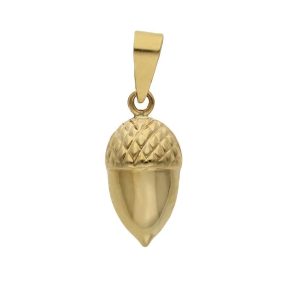 Colgante oro 18kl bellota pequeña
