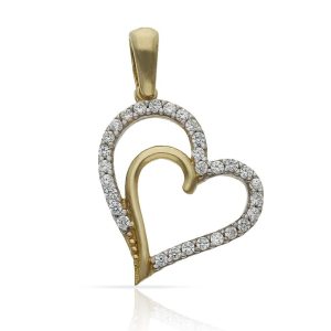 Colgante oro 18kl corazones